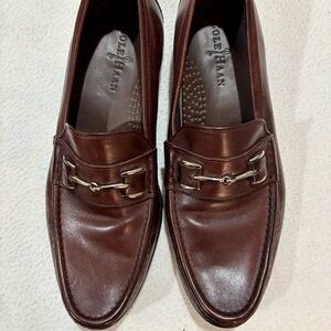 Cole Haan Men's Leather Loafers in Rich Cordovan silver buckled